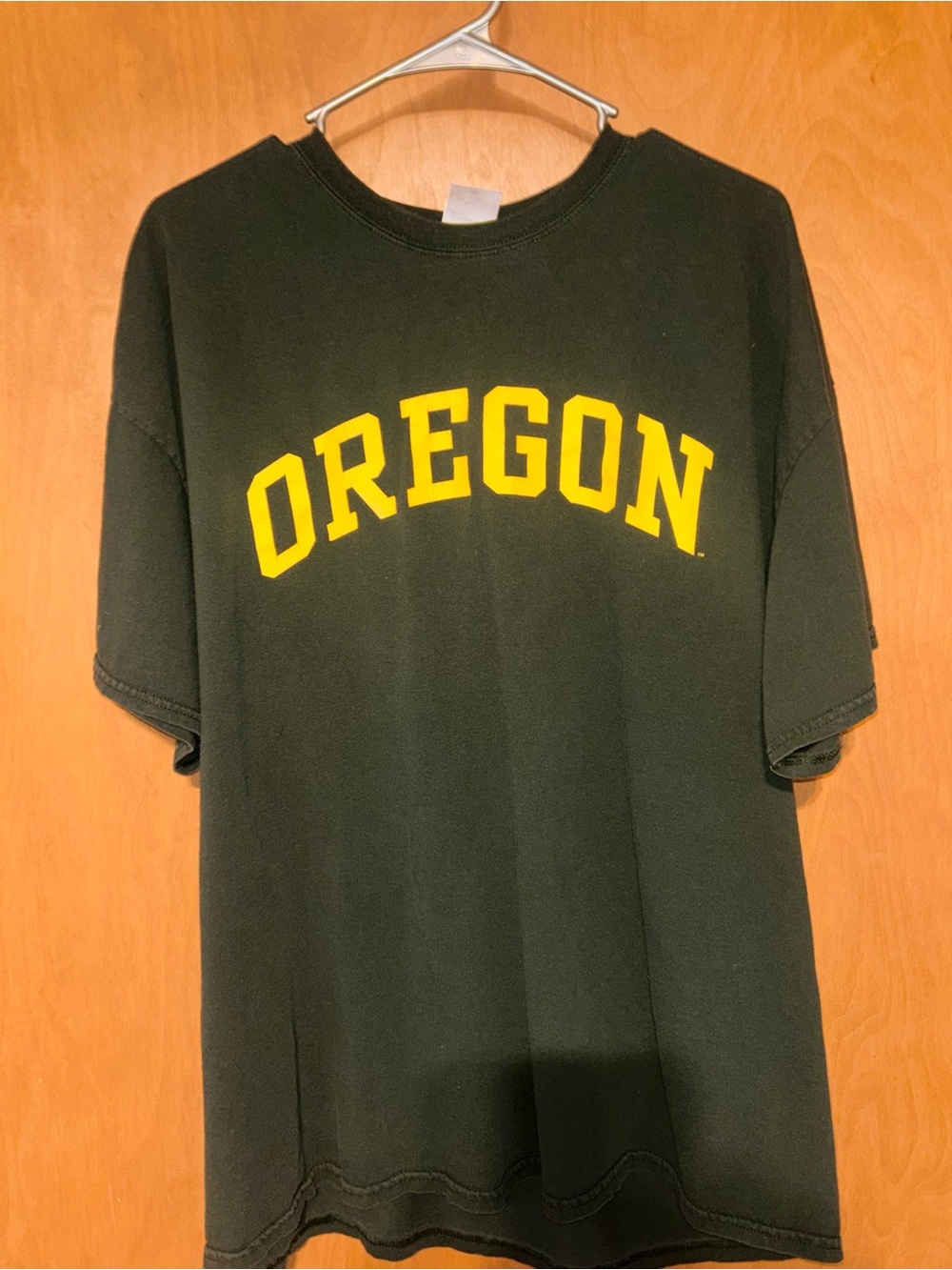 Oregon Ducks T-Shirt Mens 2XL Green Yellow Spellout New Agenda by Perrin Tee